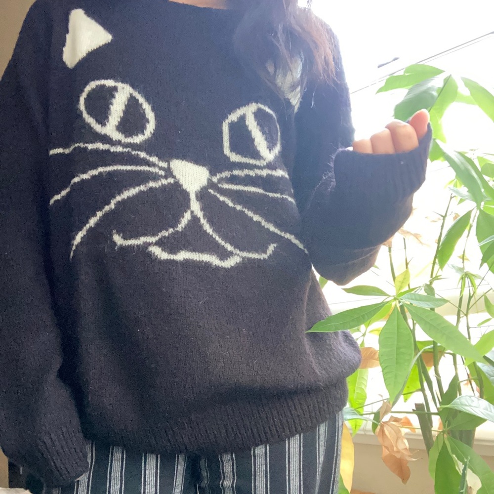 Fuzzy Cat Sweater Medium